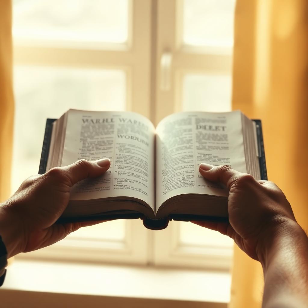 An open Bible being read